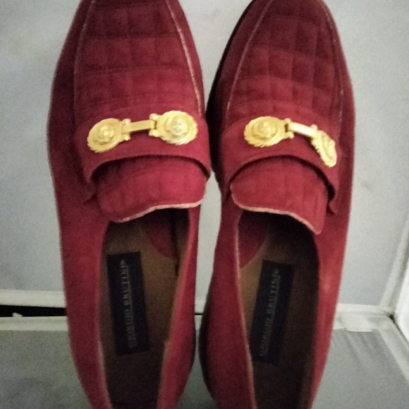 Men's Giorgio Brutini rich red Bordeaux slip on loafer shoes size 9 - Picture 5 of 8